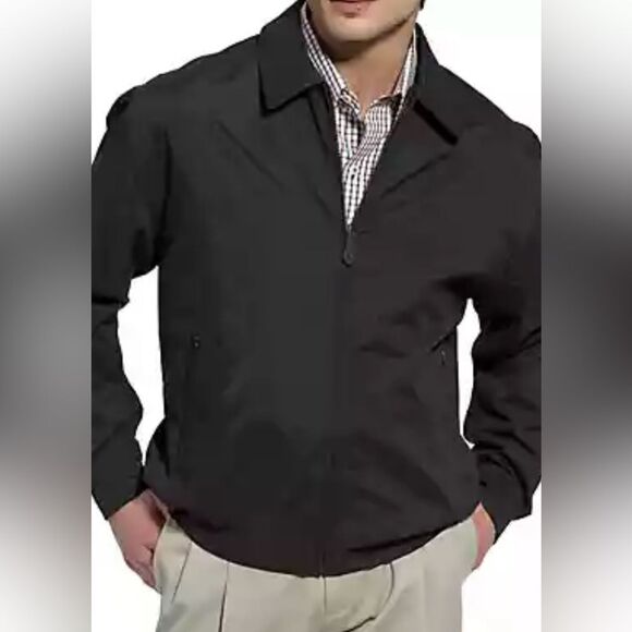 London Fog Men’s Black Zip up Jacket & zip-up Pockets, snap Cuffs size 4X - Picture 3 of 16